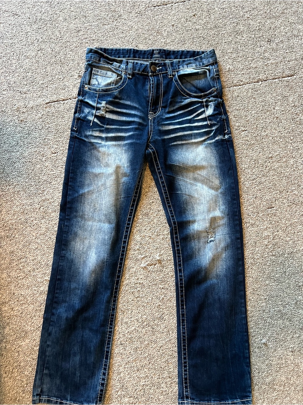 Men's Silver black label Dark Blue Washed Jeans
